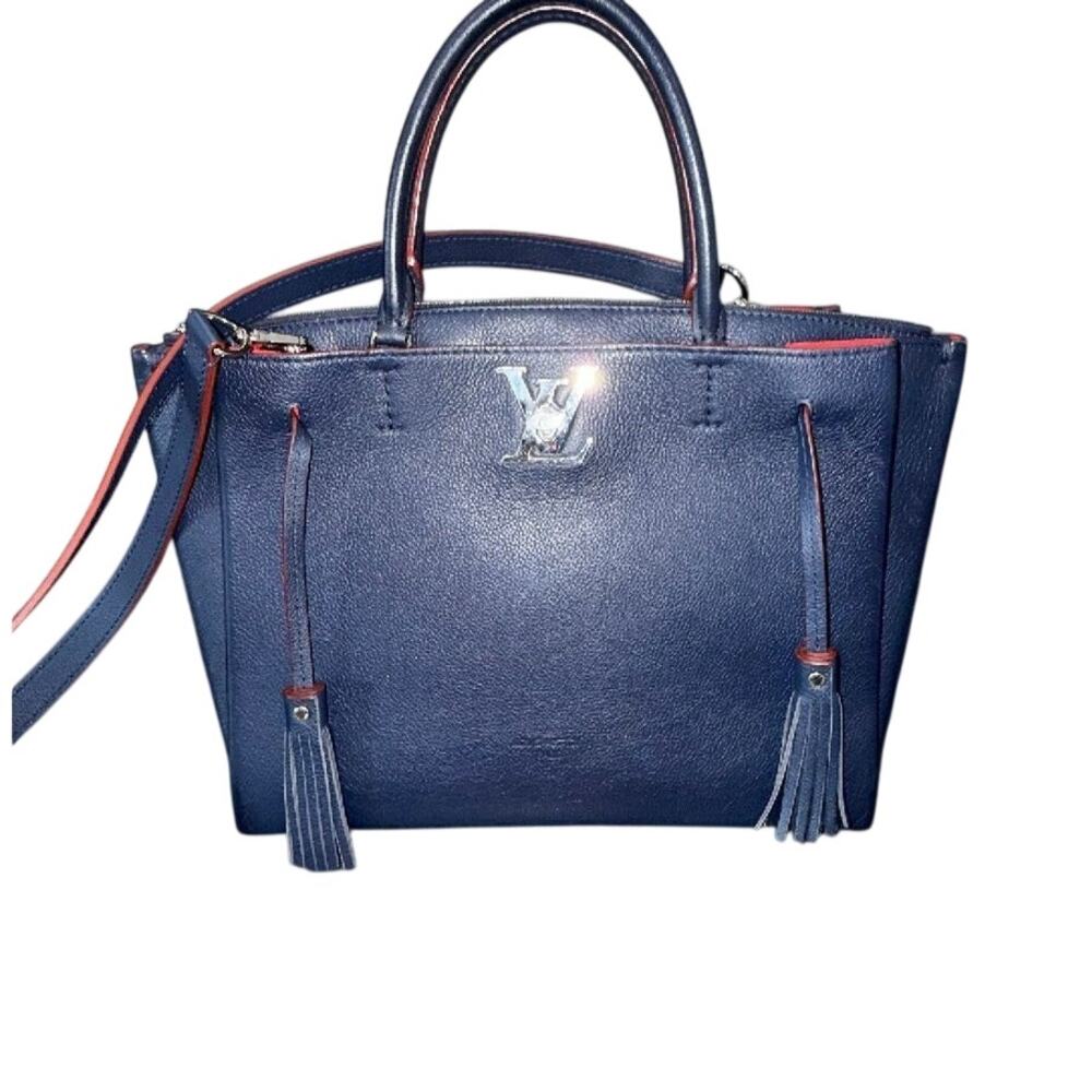 Louis Vuitton LV Marine Rouge Leather Lockmeto Bag